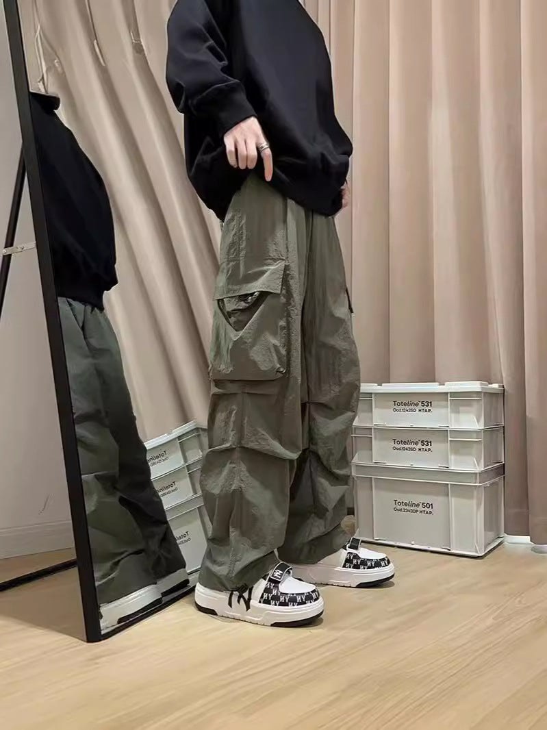 Multi-Pocket Wide Cargo Pants