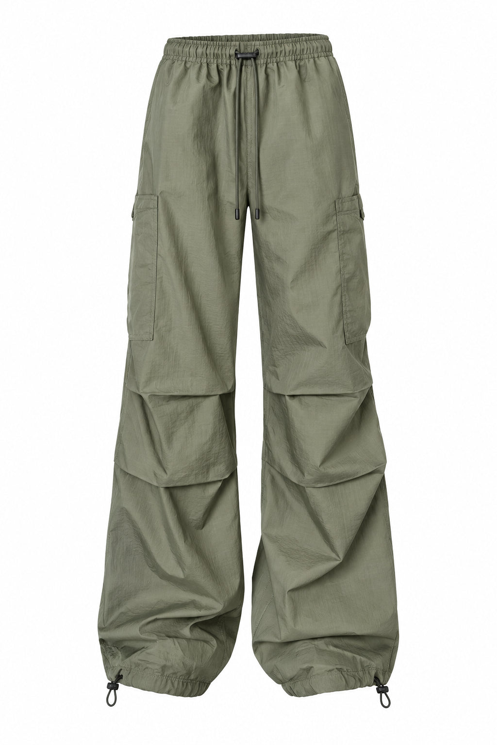 Wide-Leg Parachute Pants