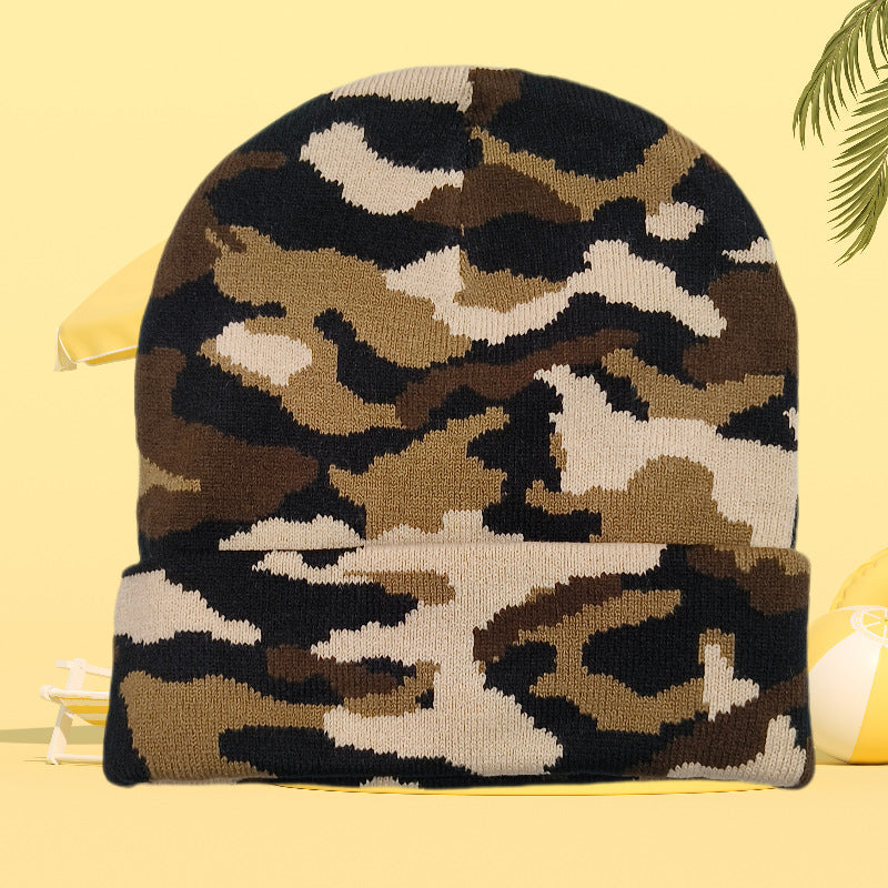 Camo Jacquard Knit Beanie