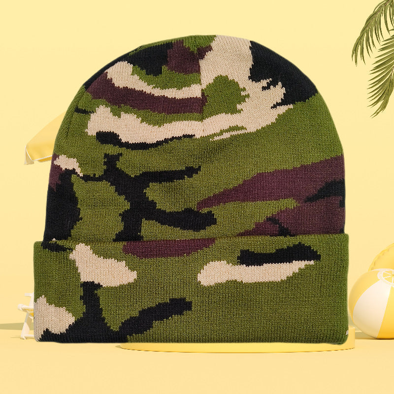 Camo Jacquard Knit Beanie