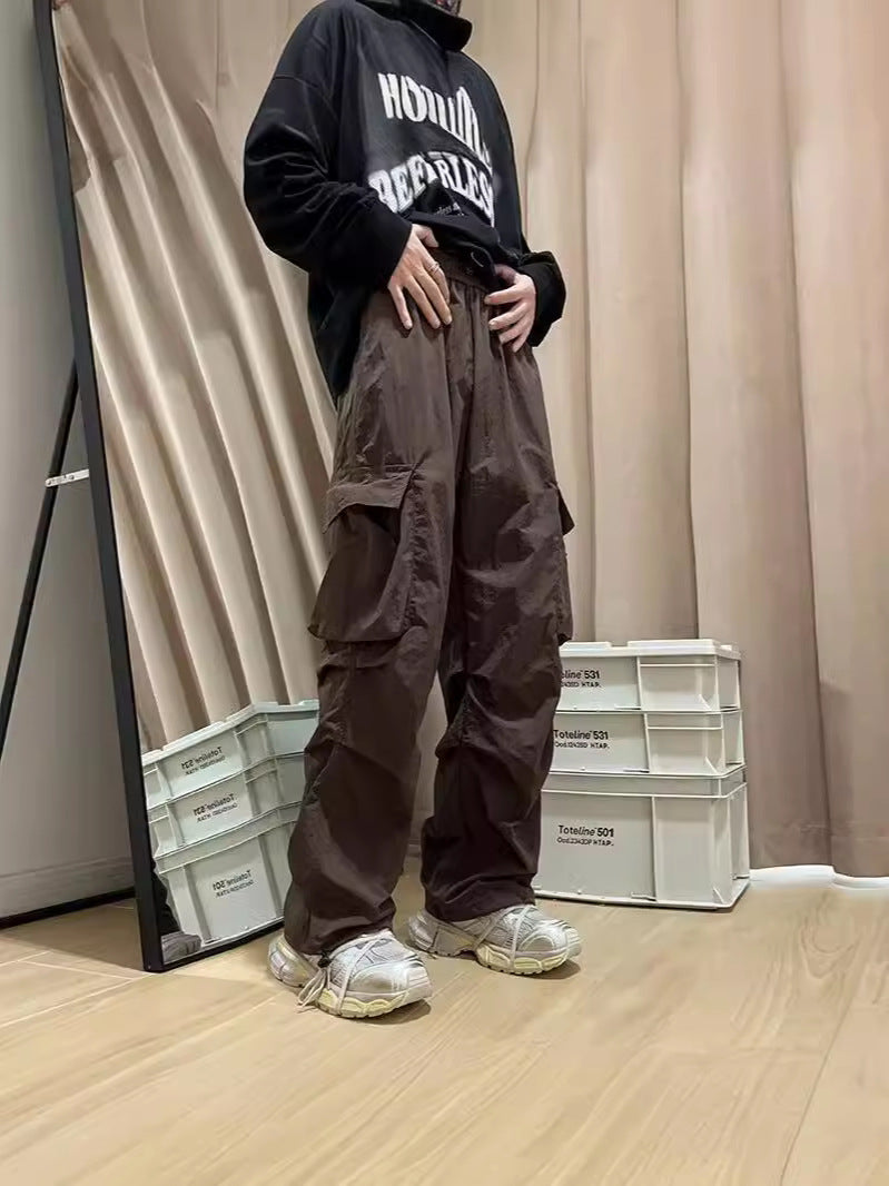 Multi-Pocket Wide Cargo Pants