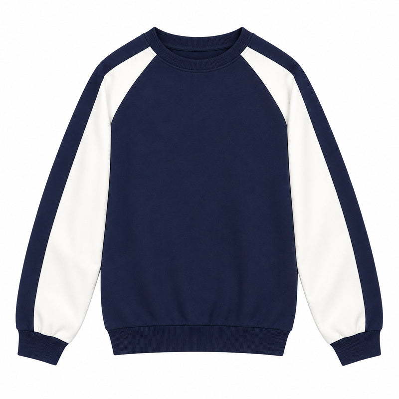 Retro Patchwork Contrast Sweatshirt