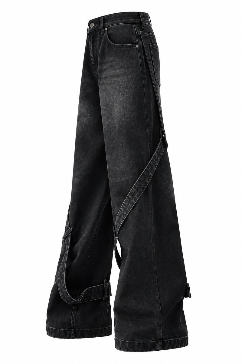 Loose-Fit Black Denim Pants