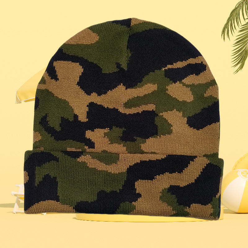 Camo Jacquard Knit Beanie