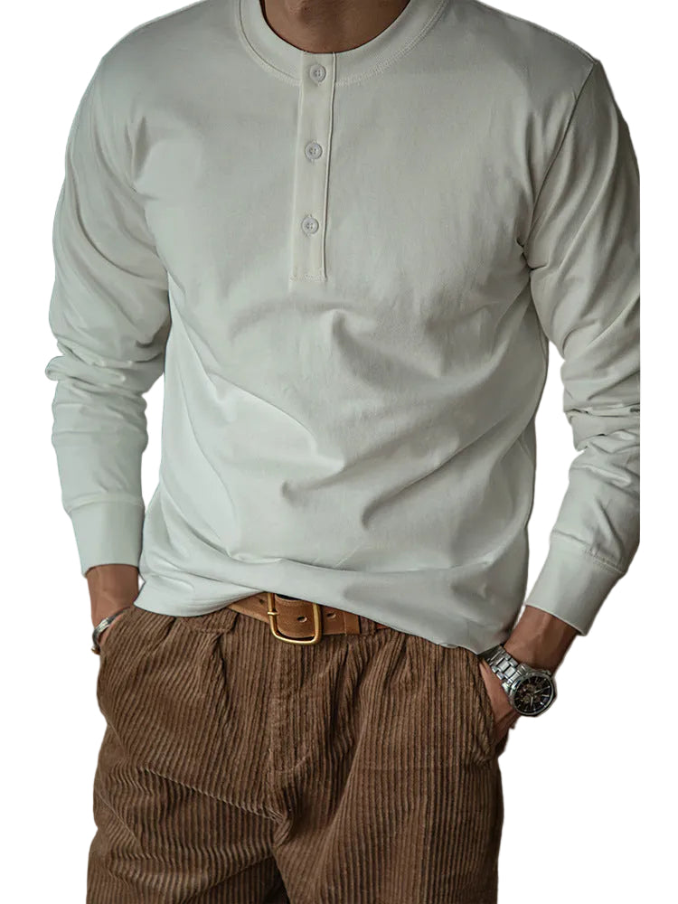 Heavyweight Henley Long Sleeve Tee