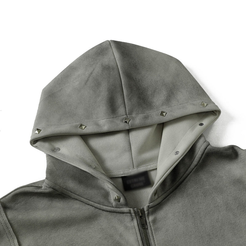 Washed Zip-Up Hoodie
