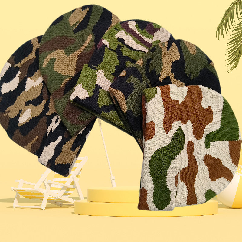 Camo Jacquard Knit Beanie