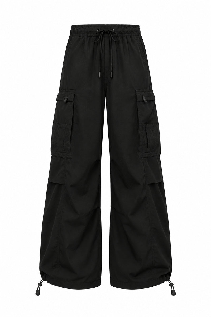 Wide-Leg Parachute Pants