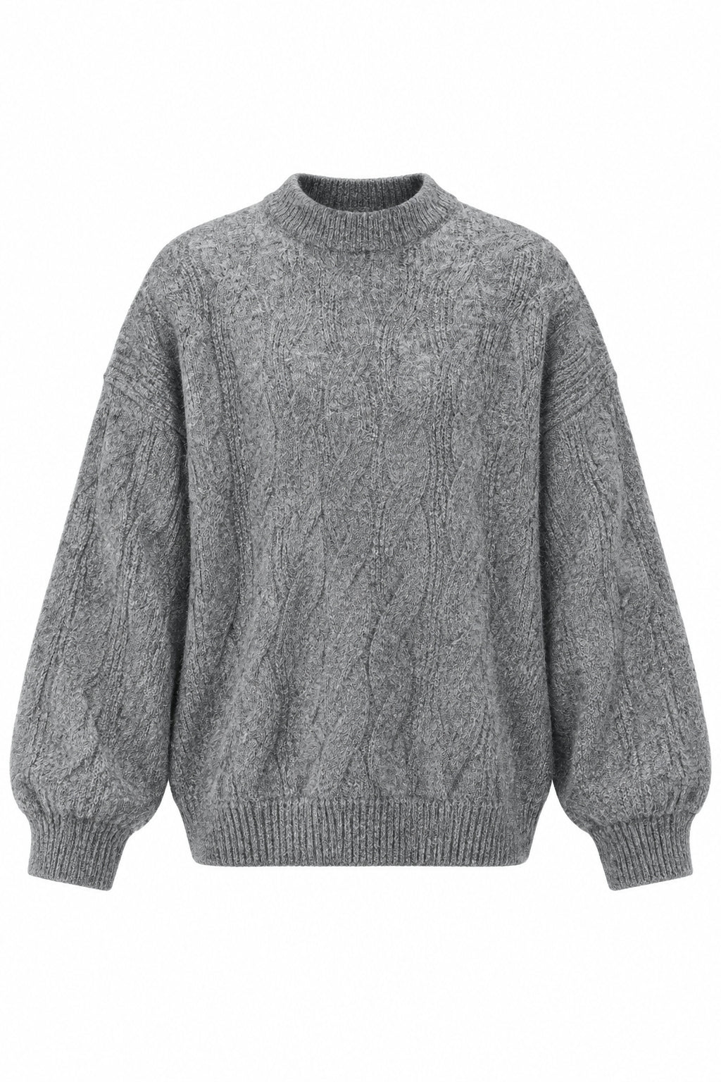 Cable-Knit Crewneck Sweater