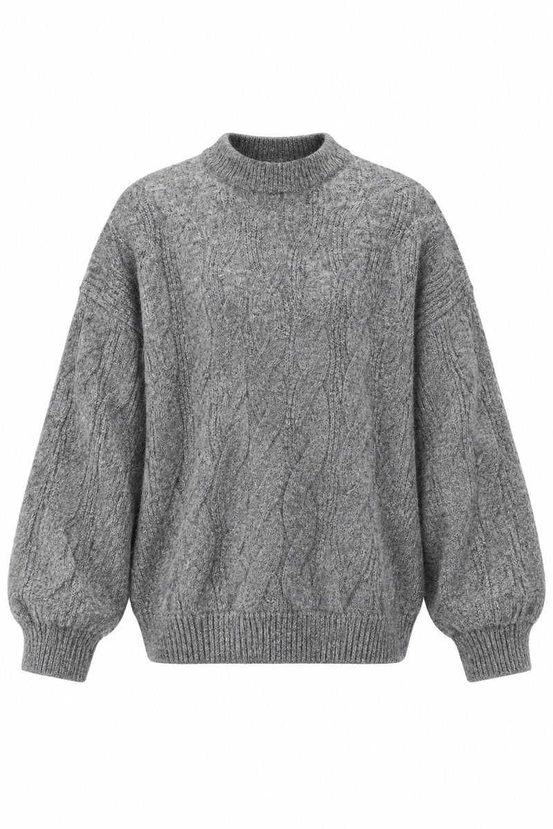 Cable-Knit Crewneck Sweater