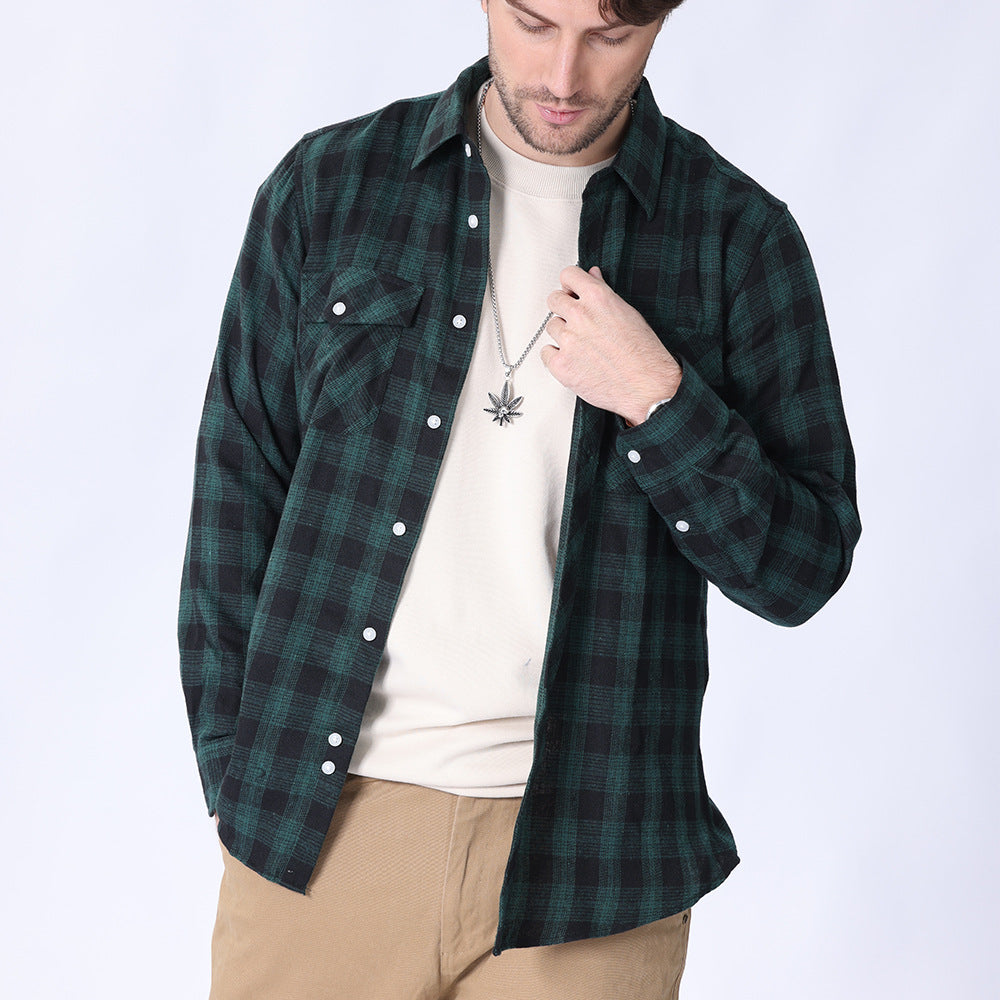 Brushed Plaid Flannel Shirt