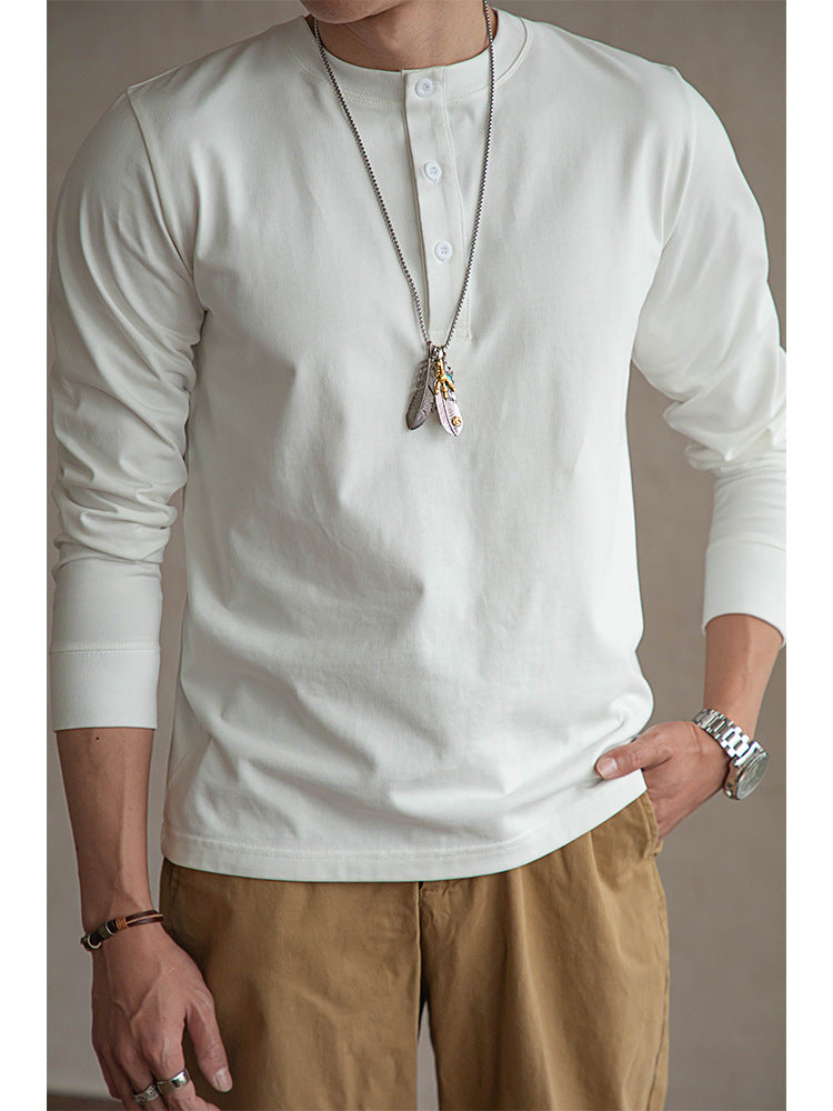 Heavyweight Henley Long Sleeve Tee