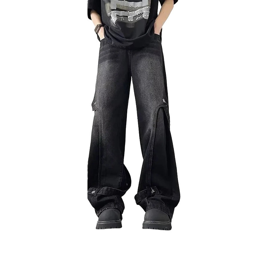 Loose-Fit Black Denim Pants