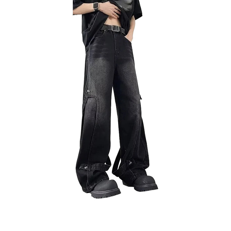 Loose-Fit Black Denim Pants