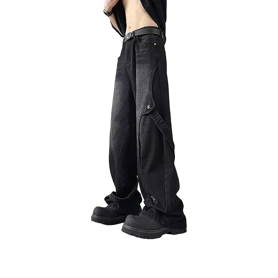 Loose-Fit Black Denim Pants