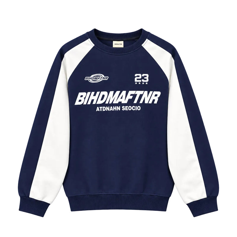 Retro Patchwork Contrast Sweatshirt