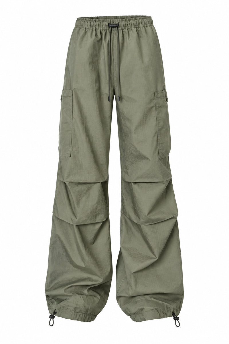 Wide-Leg Parachute Pants