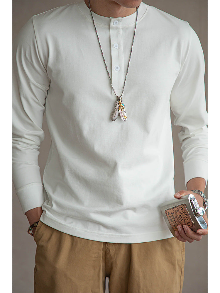 Heavyweight Henley Long Sleeve Tee