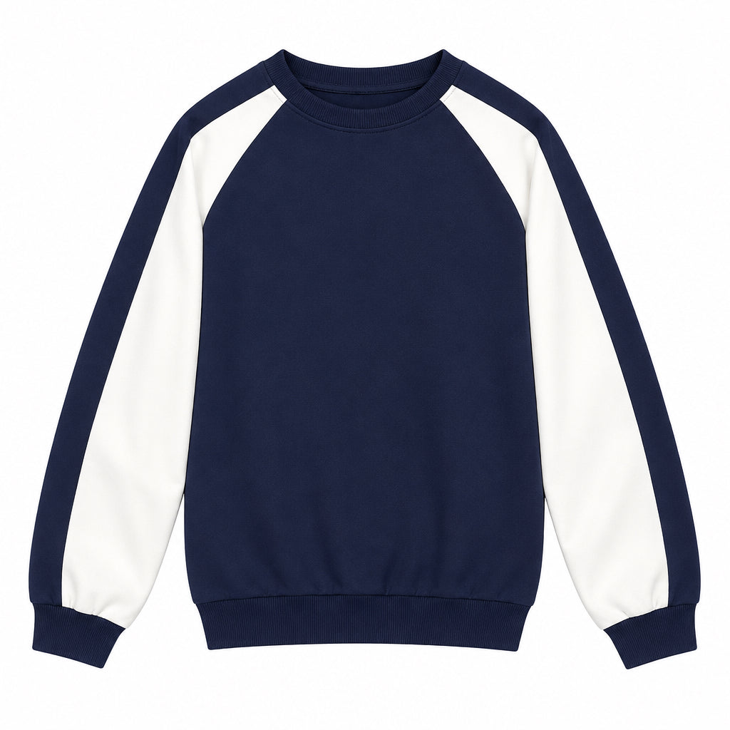 Retro Patchwork Contrast Sweatshirt