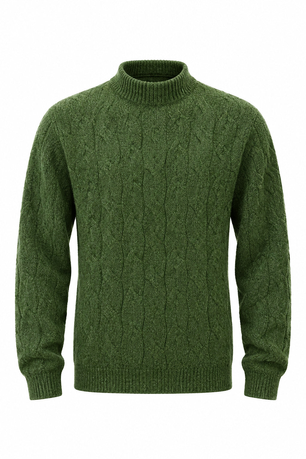 Cable-Knit Crewneck Sweater