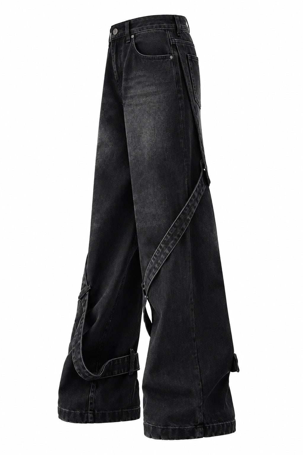 Loose-Fit Black Denim Pants