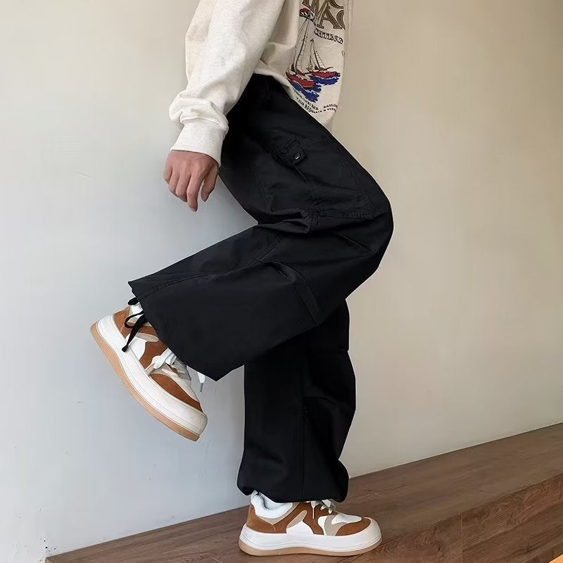 Wide-Leg Parachute Pants