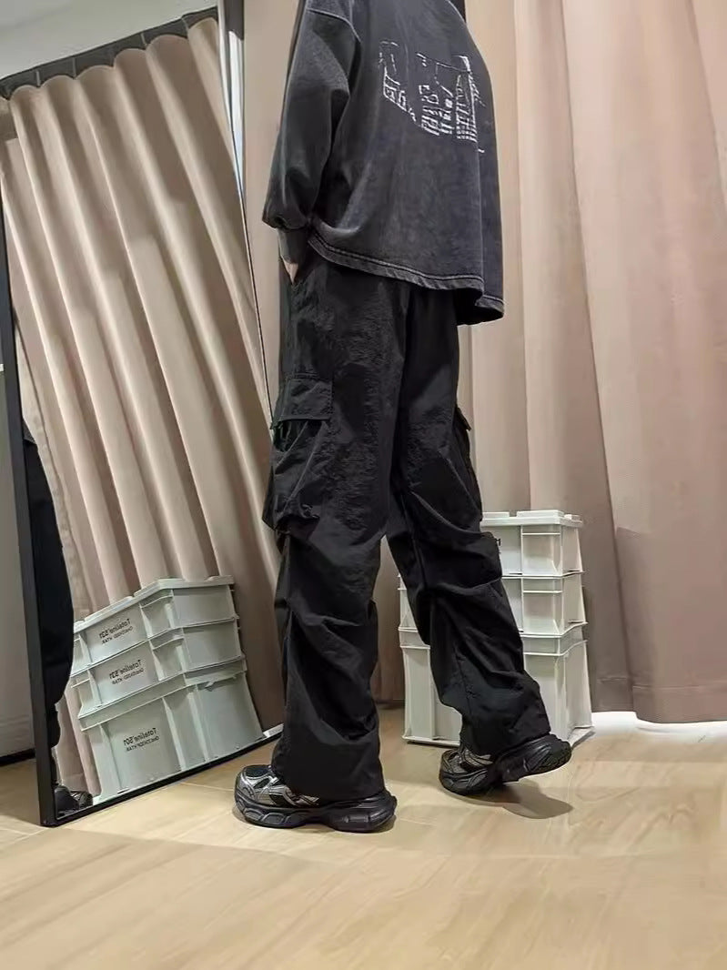 Multi-Pocket Wide Cargo Pants