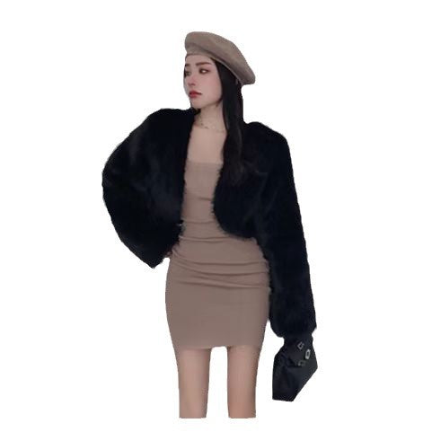 Faux Fur Cropped Jacket