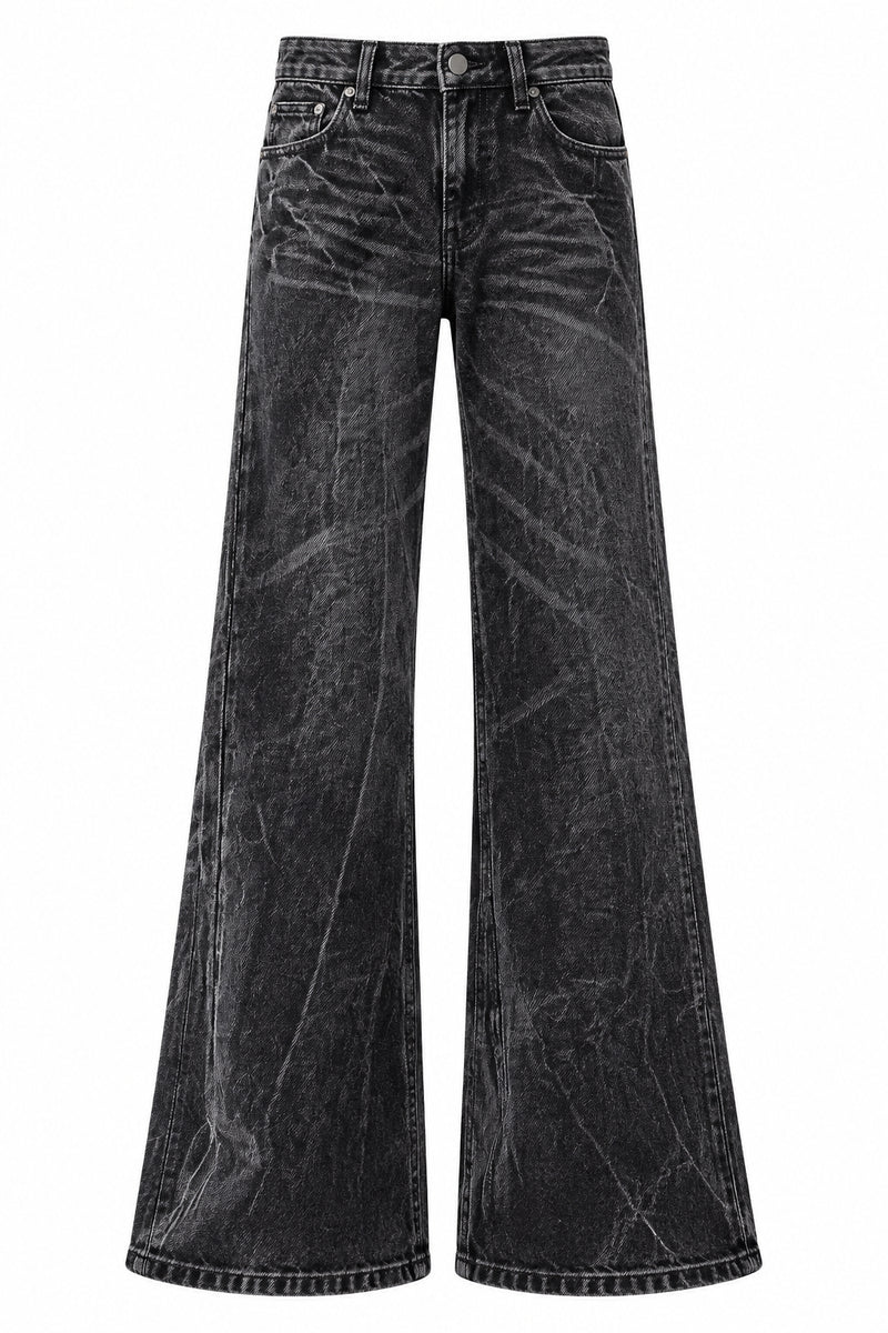 Lightning Washed Flare Jeans