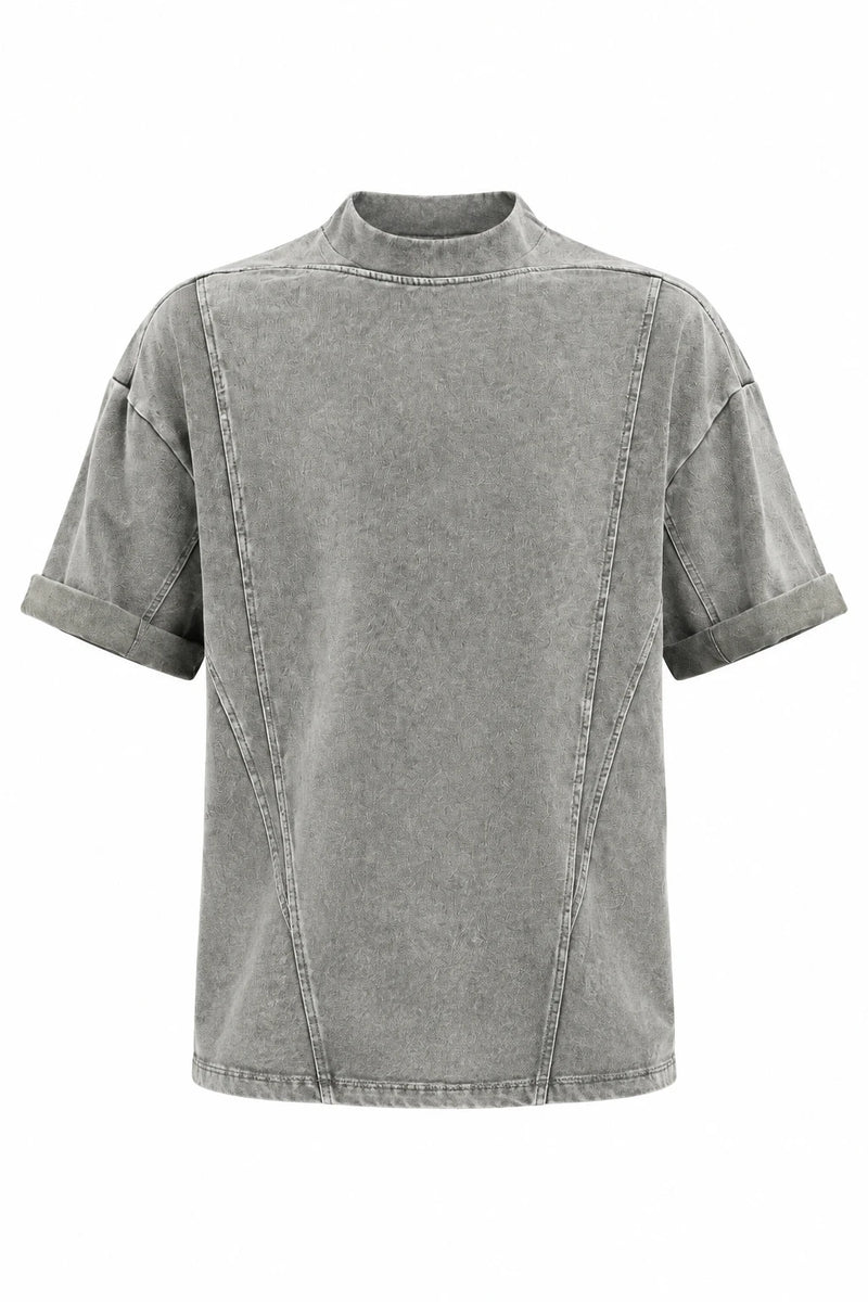 Washed Paneled Short Sleeve Tee