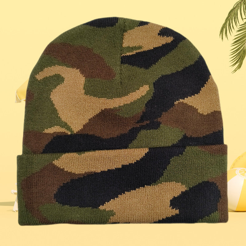 Camo Jacquard Knit Beanie