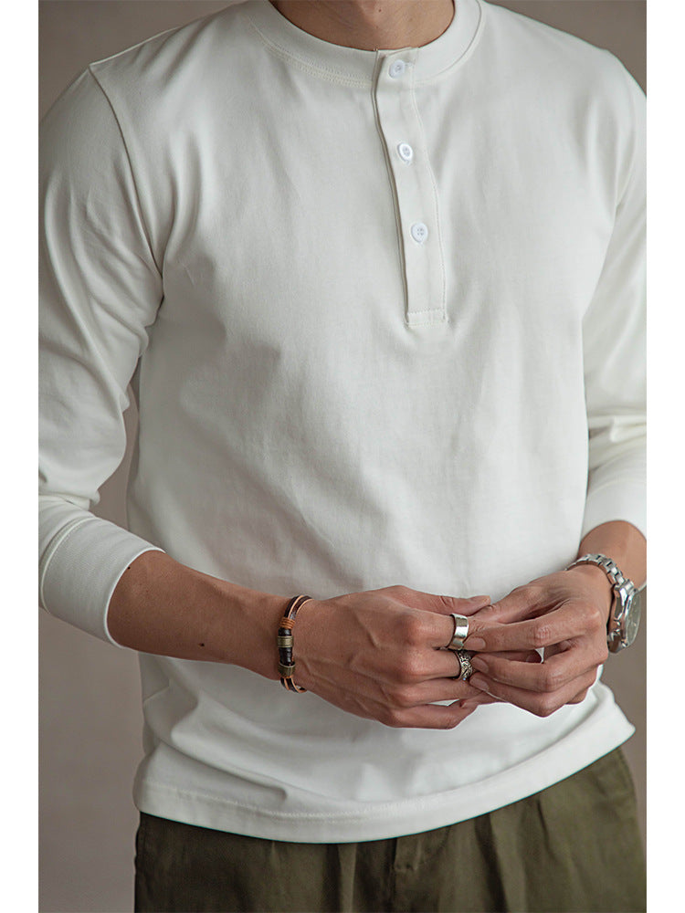 Heavyweight Henley Long Sleeve Tee