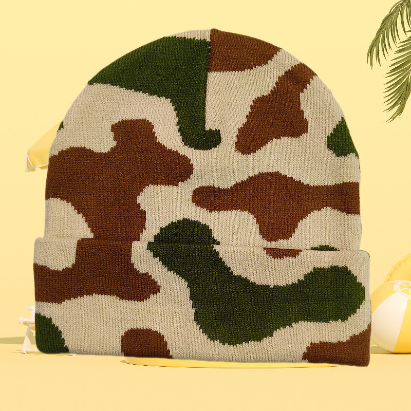 Camo Jacquard Knit Beanie