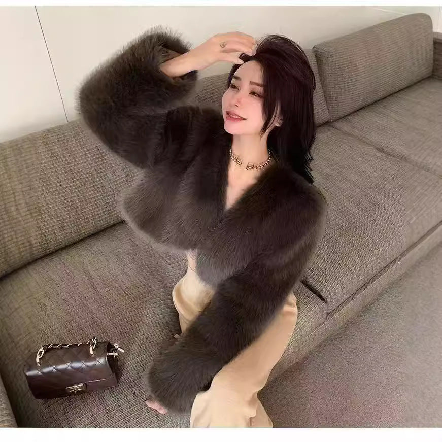 Faux Fur Cropped Jacket