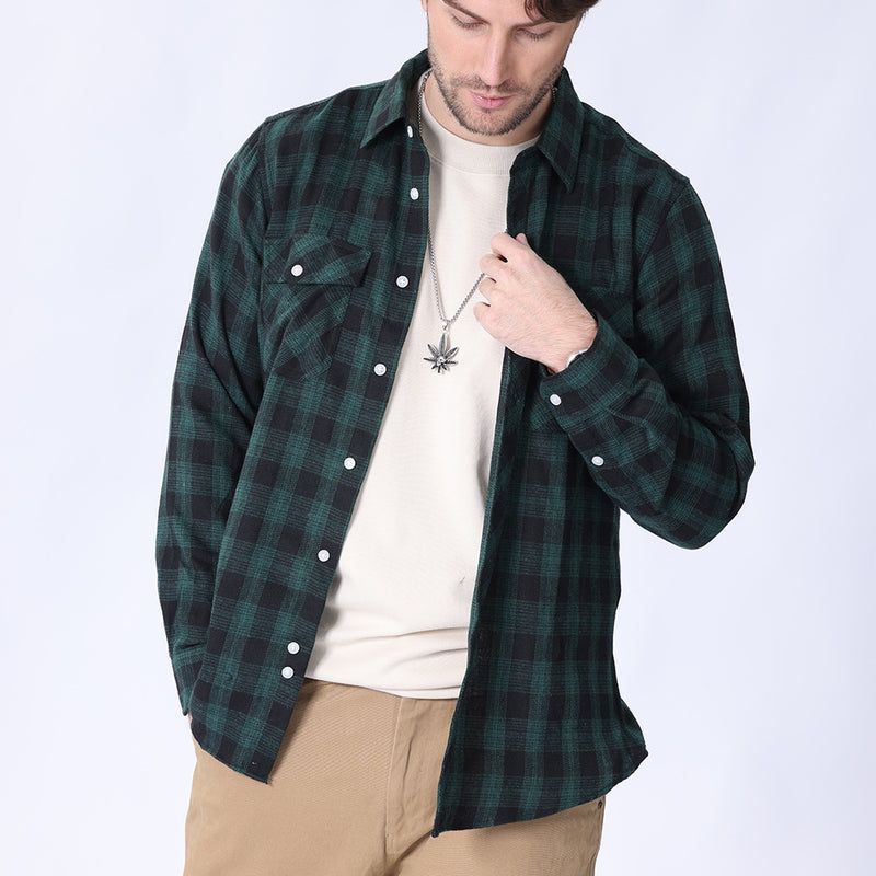 Brushed Plaid Flannel Shirt