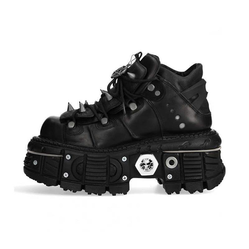 Studded Platform Ankle Boots