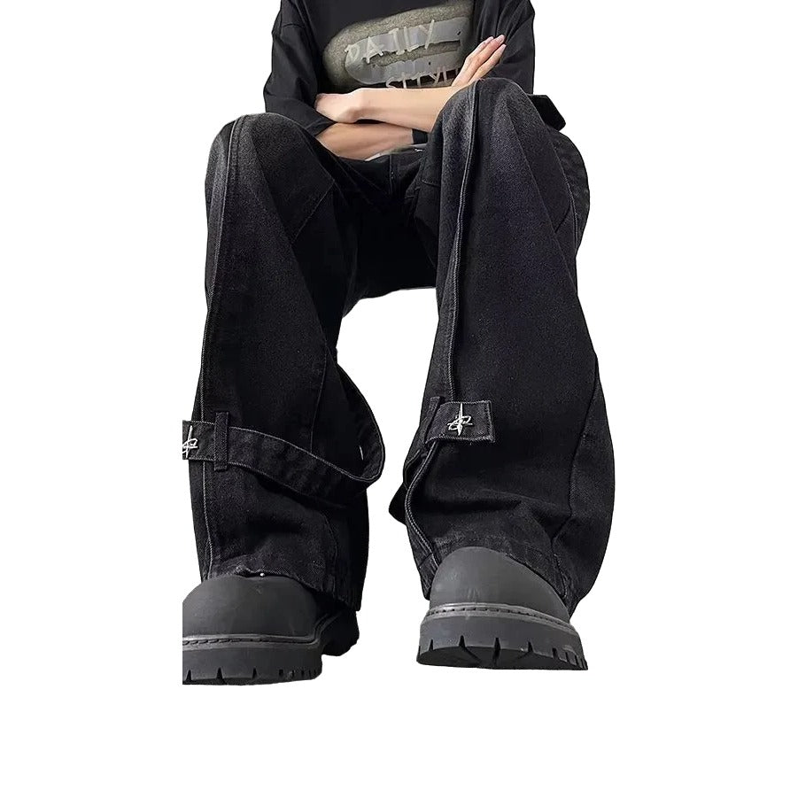 Loose-Fit Black Denim Pants